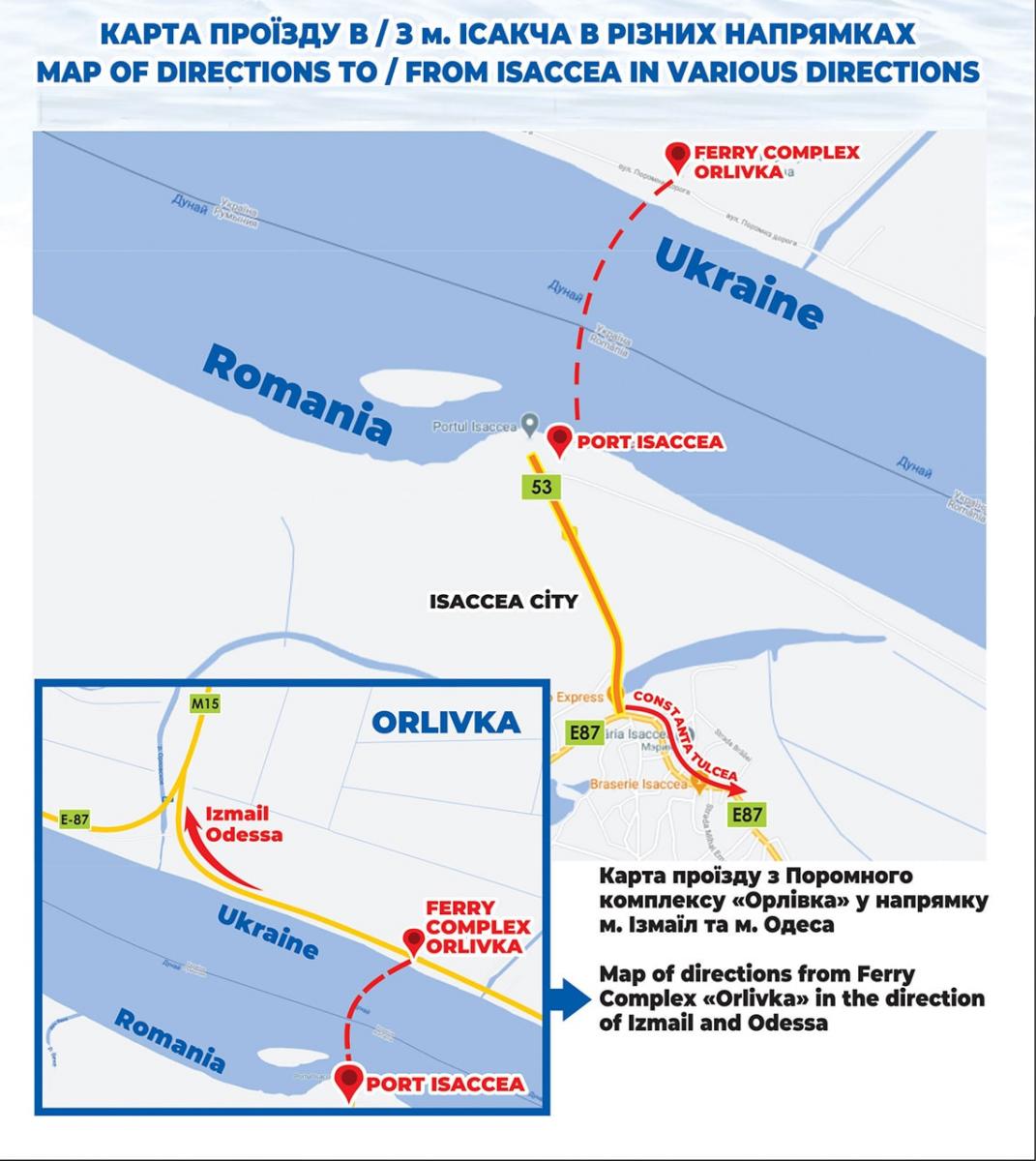ROUTES MAP | FERRY COMPLEX ORLIVKA